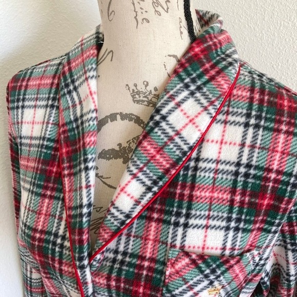 Lauren Ralph Lauren Women's Plaid Flannel Monogram Pajama Set M Classic Preppy - Picture 6 of 14